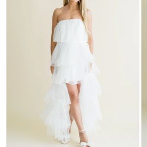Laine Tulle High Low Maxi Dress CURRENTLY PRE I ORDER ONLY PERFECT FOR BRIDAL